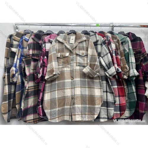 Kabát dlhý rukáv dámsky nadrozmer (XL/2XL ONE SIZE) TALIANSKA MÓDA IMWD2335113