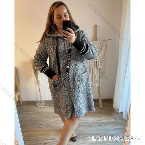 Kabát dlhý rukáv dámsky nadrozměr (2XL/3XL / 4XL ONE SIZE) TALIANSKA MODA IM423BEATA