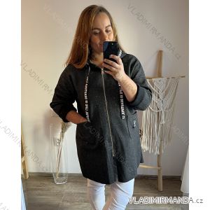 Kabát oversize na zips s kapucňou dámsky nadrozmer (2XL/3XL/4XL ONE SIZE) TALIANSKA MóDA IM323BEAUTIFUL