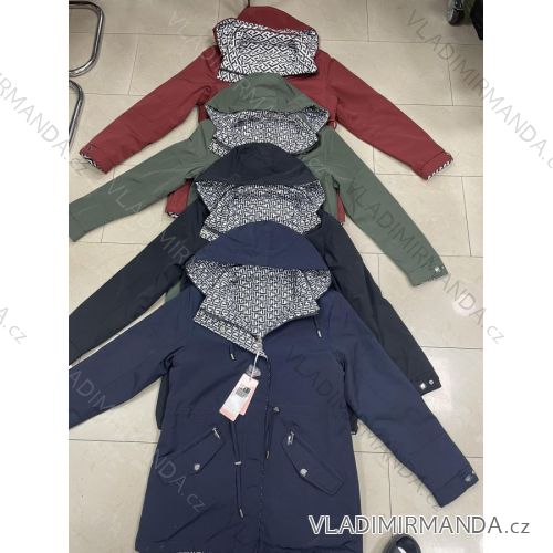 Bunda parka jesenná s kapucňou dlhý rukáv dámska (S-2XL) NHM FASHION PMWGB23W81-1