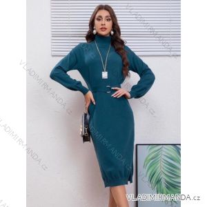 Šaty elegantné úpletové s rolákom dámske (S/M ONE SIZE) TALIANSKA MÓDA IMWAC23GG33121