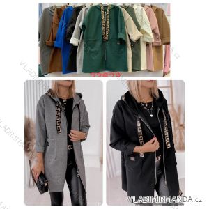 Cardigan s kapucňou dlhý rukáv dámsky (S/M ONE SIZE) TALIANSKA MÓDA IMWL233224