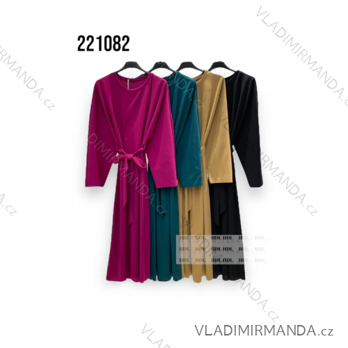 Šaty elegantný dlhý rukáv dámske (S/M ONE SIZE) TALIANSKA MÓDA IMPHD23221082