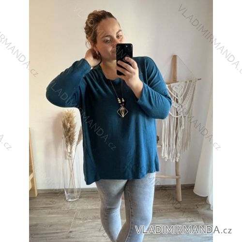 Tunika s príveskom dlhý rukáv dámska nadrozmer (3XL/4XL ONE SIZE) TALIANSKA MÓDA IMWQ233253