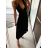 Sukně skládaná dlouhá dámská (S/M/L ONE SIZE) ITALSKá MóDA IM323574/DU M / L čierna