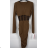 Šaty dlhý rukáv dámske (S/M ONE SIZE) TALIANSKA MÓDA IMPBB232L24157