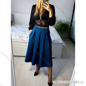 Sukňa stredne dlhá dámska (S/M ONE SIZE) TALIANSKA MÓDA IMM23HG4911