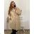 Bunda kabát prošívaný dlhý rukáv dámska nadrozmer (2XL/3XL ONE SIZE) TALIANSKA MÓDA IMWCT233519 zelená 2LX/3XL
