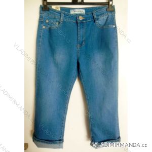 Nohavice 3/4 dámske riflové (38-48) SMILING JEANS W285