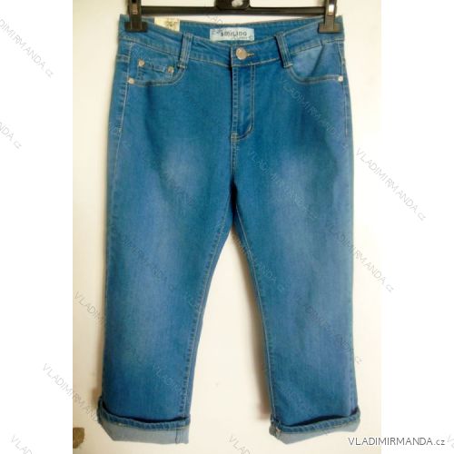 Nohavice 3/4 dámske riflové (38-48) SMILING JEANS W285