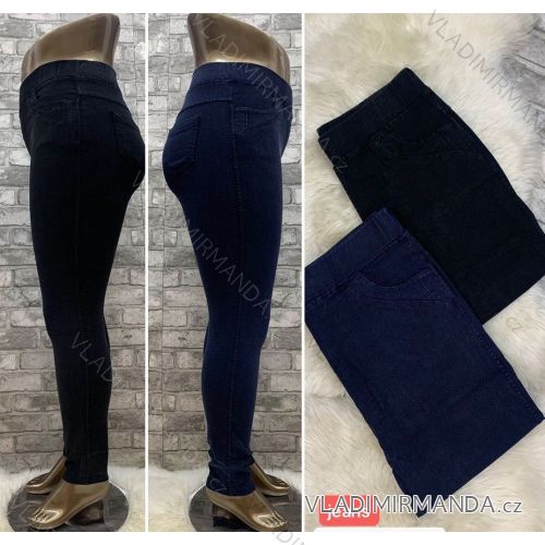 Nohavice jeans džegíny dlhé dámske nadrozměr (5XL-8XL)  MIEGO DPP23330084/DU čierna 6XL