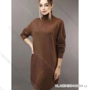 Šaty upletové s rolákom dlhý rukáv dámske nadrozmer (XL/2XL ONE SIZE) TALIANSKA MÓDA IMWKK23W8221