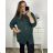 Mikina na zips s kapucňou dlhý rukáv dámska nadrozmer (3XL/4XL ONE SIZE) TALIANSKA MóDA IM423048