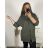 Mikina na zips s kapucňou dlhý rukáv dámska nadrozmer (3XL/4XL ONE SIZE) TALIANSKA MóDA IM423048