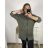 Mikina na zips s kapucňou dlhý rukáv dámska nadrozmer (3XL/4XL ONE SIZE) TALIANSKA MóDA IM423048