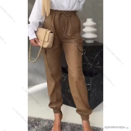 Nohavice koženkové dlhé dámske (S/M ONE SIZE) TALIANSKA MÓDA IMPLI2312199