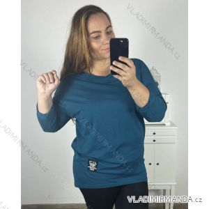 Tunika dlhý rukáv dámska nadrozměr (3XL/4XL ONE SIZE) TALIANSKÁ MÓDA IM723NATURAL