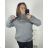 Sveter s rolákom dlhý rukáv dámsky (3XL/4XL ONE SIZE) TALIANSKA MÓDA IM423ROMANA