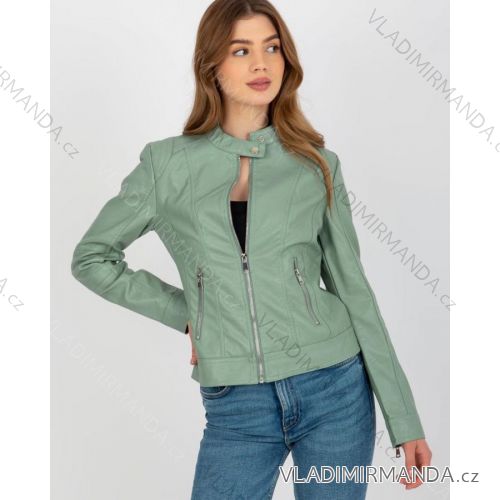 Bunda koženková dlhý rukáv dámska (S-2XL) TALIANSKA MÓDA MAA23011
