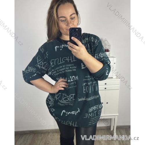 Tunika teplá dlhý rukáv dámska nadrozmer (3XL/4XL/5XL ONE SIZE) TALIANSKA MóDA IM423DELIHT