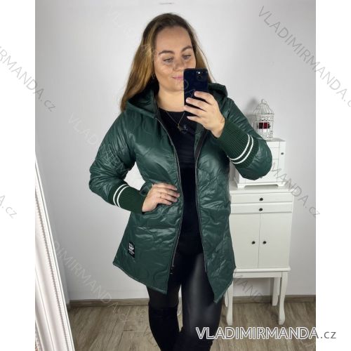 Bunda s kapucňou dámska nadrozmer (XL/2XL ONE SIZE) TALIANSKA MÓDA IM423LOVES