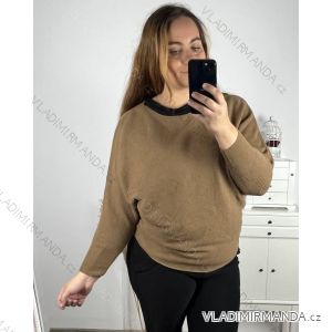 Sveter s netopířími rukávy dámsky nadrozměr  (3XL/4XL ONE SIZE) TALIANSKÁ MÓDA  IMS23LAJLA