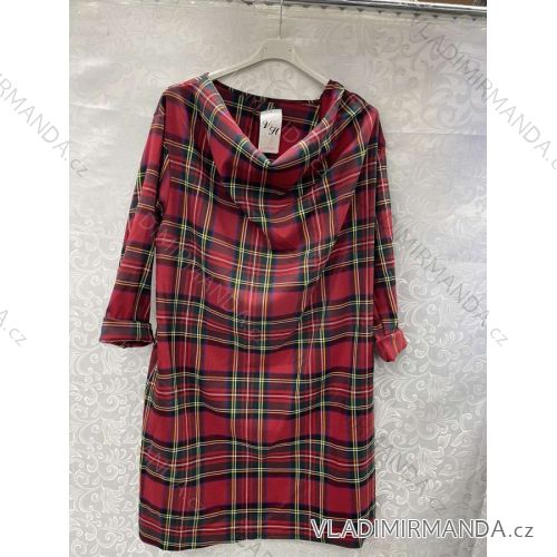 Šaty elegantný dlhý rukáv dámske nadrozmer (3XL/4XL ONE SIZE) TALIANSKA MÓDA IMWQ231186