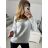 Sveter oversize pletený dámsky nadrozmer (S/M/LXL/2XL ONE SIZE) ITALSKá MODA  IMC23478/DU XL/2XL hnedá