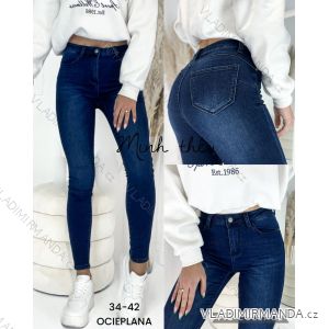 Rifle jeans zateplené dlhé dámske (34-42) M.SARA MSR234343