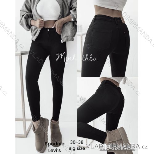 Rifle jeans dlhé dámske nadrozmer (30-38) M.SARA MSR234345