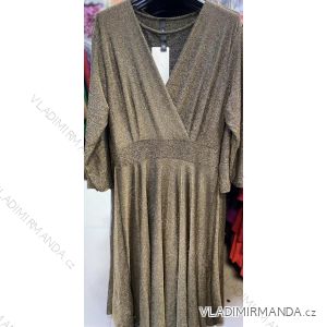 Šaty spoločenské trblietavé dlhý rukáv dámske (S/M ONE SIZE) TALIANSKA MODA IMM23M6062B