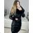Bunda kabát koženkový s kapucňou dámska (S-2XL) MET23LZ12607-2/DR čierna XXL