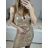 Súprava flitrová top na ramienka a sukne dámska (S/M ONE SIZE) TALIANSKA MÓDA IMC23506/DU S/M červená