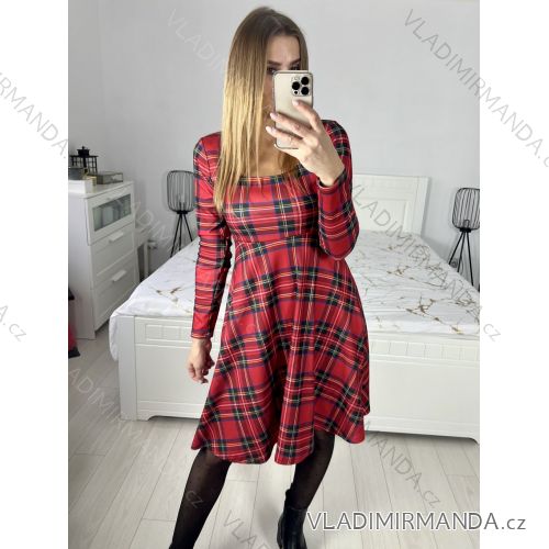 Šaty elegantný vianočný dlhý rukáv dámske (S/M ONE SIZE) TALIANSKA MÓDA IMM23M19398