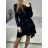 Šaty elegantné flitrové dlhý rukáv dámske (S/M ONE SIZE) TALIANSKA MóDA IMM23M4116/DU S/M zlatá