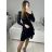 Šaty elegantné flitrové dlhý rukáv dámske (S/M ONE SIZE) TALIANSKA MóDA IMM23M4116/DU S/M zlatá