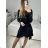 Šaty elegantné flitrové dlhý rukáv dámske (S/M ONE SIZE) TALIANSKA MóDA IMM23M4116/DU S/M zlatá