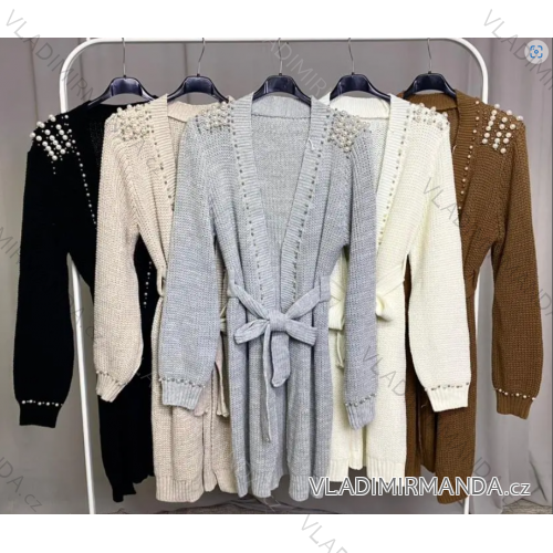 Cardigan pletený dlhý rukáv dámsky (S/M ONE SIZE) TALIANSKA MÓDA IMPLP2306290165