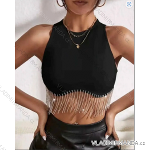 Top croptop na ramienka dámsky (S/M ONE SIZE) TALIANSKA MÓDA IMPLP2332678065