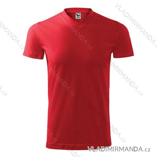 Tričko heavy v-neck krátky rukáv unisex (s-xxl) reklamný textil 111