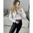 Košeľa croptop dlhý rukáv dámska (S/M ONE SIZE) TALIANSKA MÓDA IMWAA233946/DUR biela S/M