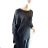 Svetr pletený oversize dlouhý rukáv dámský nadrozměr (XL/2XL ONE SIZE) TURECKÁ MODA TME24001 XL/2XL svetlo šedá