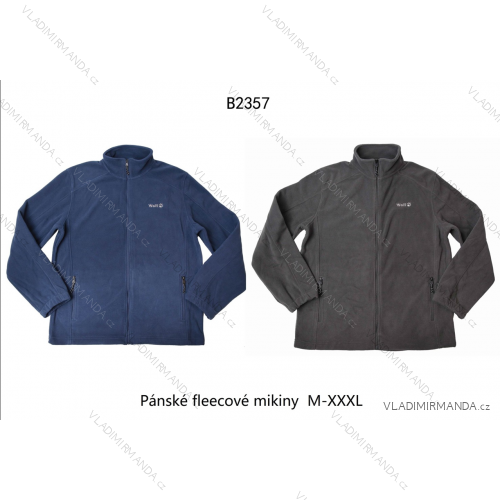 Mikina fleecová na zips dlhý rukáv pánska (M-3XL) WOLF B2357