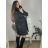 Bunda zimná s kapucňou dámska nadrozmer (3XL-7XL) POĽSKÁ MODA BLI2381296/DU Čierna 5XL