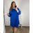 Šaty elegantní dlouhý  rukáv dámske nadrozmer (3XL/4XL ONE SIZE) TALIANSKA MóDA IM424BELLA/DU 3XL / 4XL smaragdová