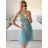 Šaty elegantné spoločenské na ramienka dámske (S/M ONE SIZE) TALIANSKA MÓDA IMPSH23C612/DU ružová S/M