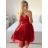 Šaty elegantné spoločenské na ramienka dámske (S/M ONE SIZE) TALIANSKA MÓDA IMPSH23C612/DU ružová S/M