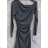 Šaty elegantný dlhý rukáv dámske (S/M ONE SIZE) TALIANSKA MÓDA IMPMD2431548