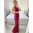 Šaty dlhé letné elegantné bez rukávov dámske (S/M ONE SIZE) TALIANSKA MÓDA IMPBB232L9618