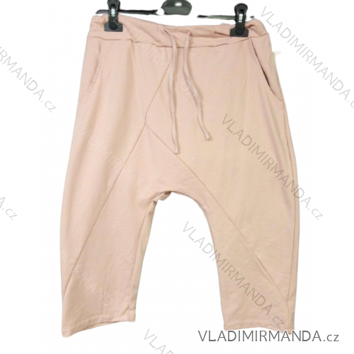 Kraťasy tepláky krátke baggy dámske (S / M / L ONE SIZE) TALIANSKÁ MÓDA IMD21360 / DR starorůžová